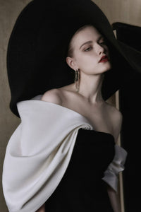 Oversized Schleifen Hepburn Kleid im modernen Stil