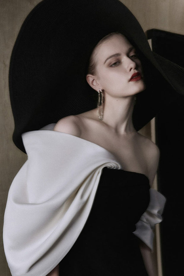 Oversized Schleifen Hepburn Kleid im modernen Stil