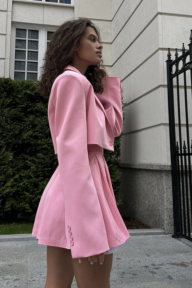 Kontrast Silhouette Cropped Rock Set im modernen Stil