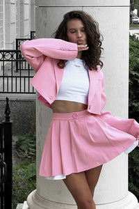 Kontrast Silhouette Cropped Rock Set im modernen Stil