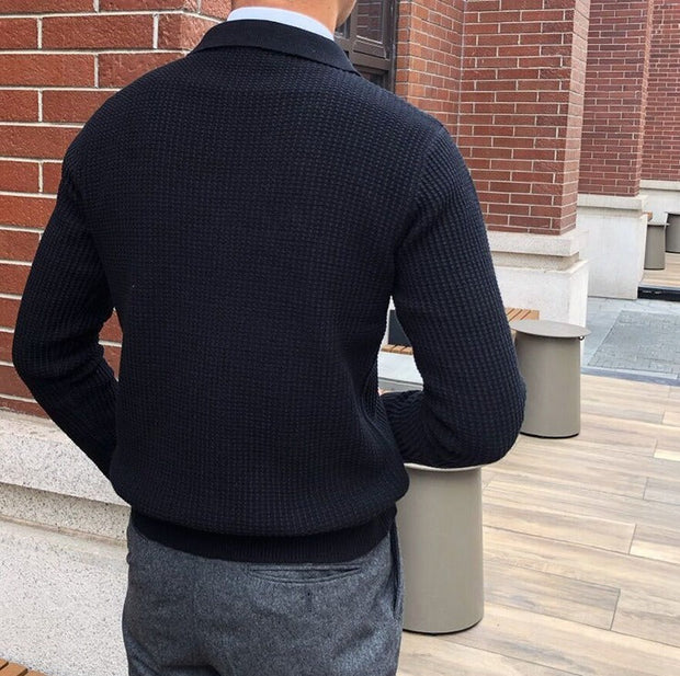 Pullover mit Rippstruktur, Quasten und kurzem Reißverschluss