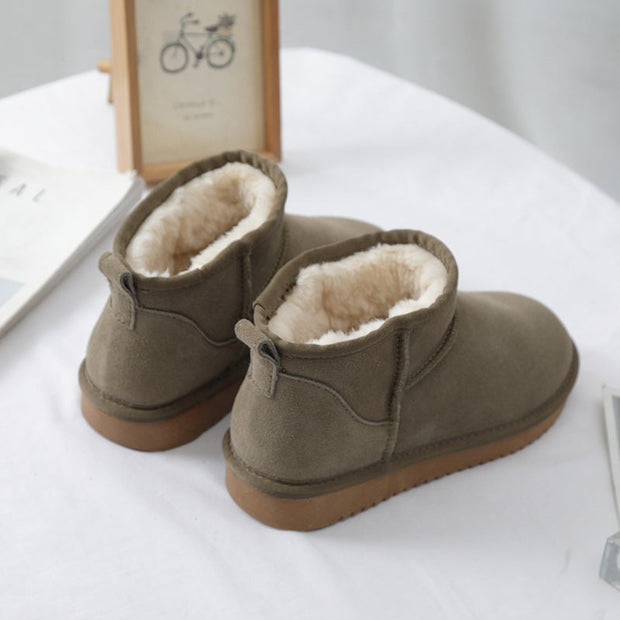 Damen-Winterstiefeletten aus Wildleder mit Innenfutter - Sophia