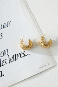 18k vergoldete Designer-Ohrringe Gold im modernen Stil