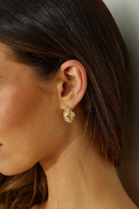 18k vergoldete Designer-Ohrringe Gold im modernen Stil