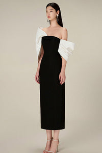 Oversized Schleifen Hepburn Kleid im modernen Stil