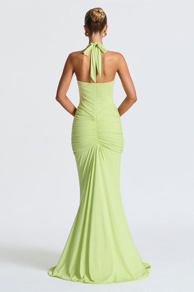 Neckholder Deep V Meerjungfrau Maxikleid