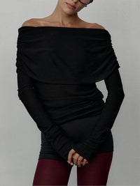 Minimaler Pullover aus Strick in Creme