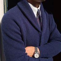 Strickjacke mit Schalkragen