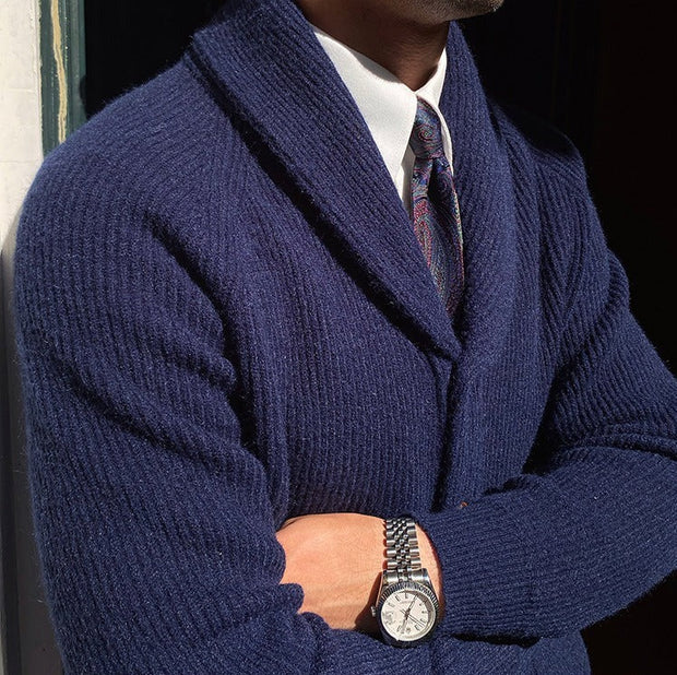 Strickjacke mit Schalkragen