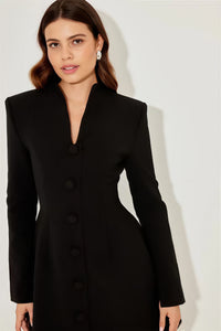 Urban Chic V-Ausschnitt Blazer-Kurzes Kleid