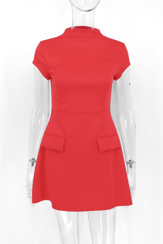 Thea Kurzes Kleid - Rot