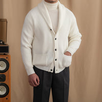 Elegante Herrenstrickjacke mit klassischem Revers - Davide