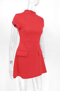 Thea Kurzes Kleid - Rot