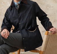 Jacke aus Baumwollmischung und Cord mit wasserfester Verarbeitung
