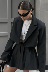 Kontrast Silhouette Cropped Rock Set im modernen Stil
