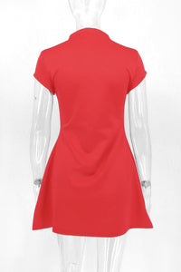 Thea Kurzes Kleid - Rot