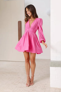 Charlotte Kurzes Kleid - Rosa