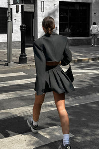 Kontrast Silhouette Cropped Rock Set im modernen Stil