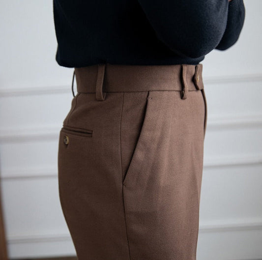 Hose aus Wollfilz mit geradem Schnitt
