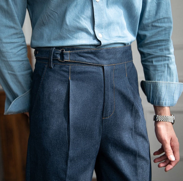 Hose aus Denim mit geradem Schnitt