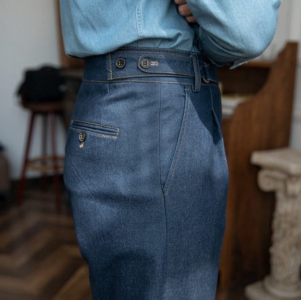 Hose aus Denim mit geradem Schnitt