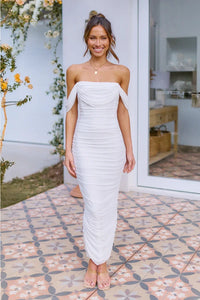 Kylie Langes Kleid - Weiß