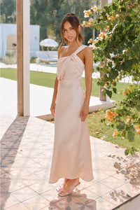 Greta Langes Kleid - Champagner
