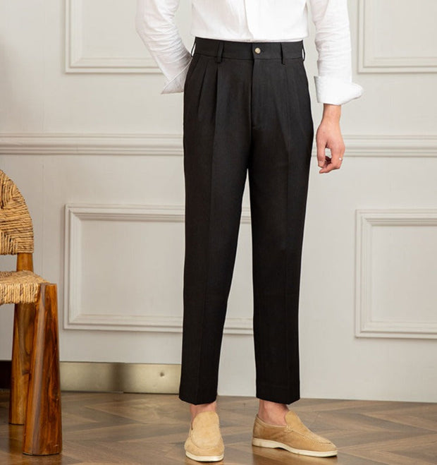 Elegante Winterhose mit hohem Bund und Bundfalten
