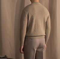 Pullover aus Wollmischung mit Rippstruktur