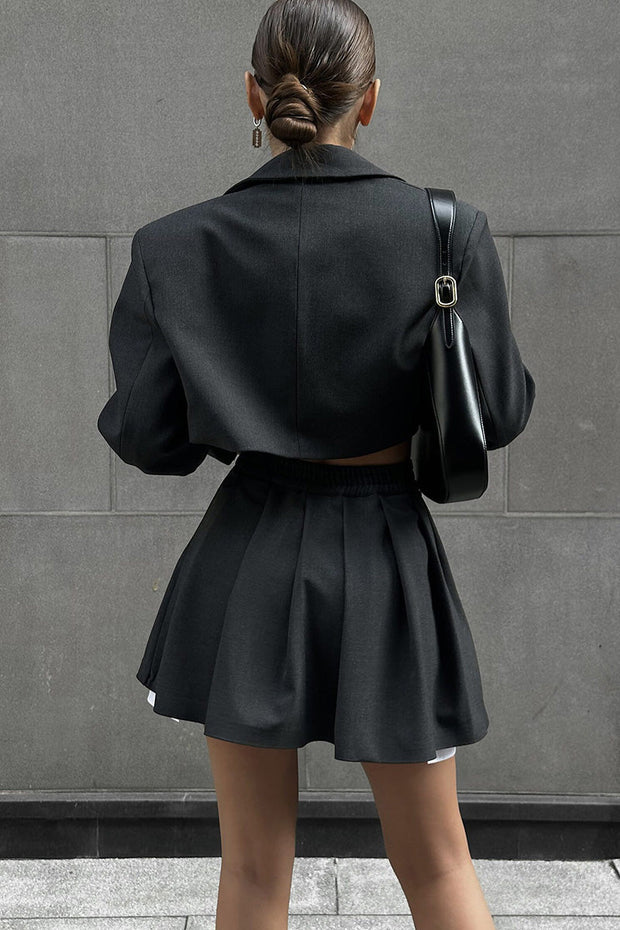 Kontrast Silhouette Cropped Rock Set im modernen Stil