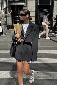 Kontrast Silhouette Cropped Rock Set im modernen Stil