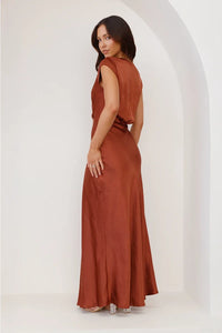 Selma Langes Kleid - Rost