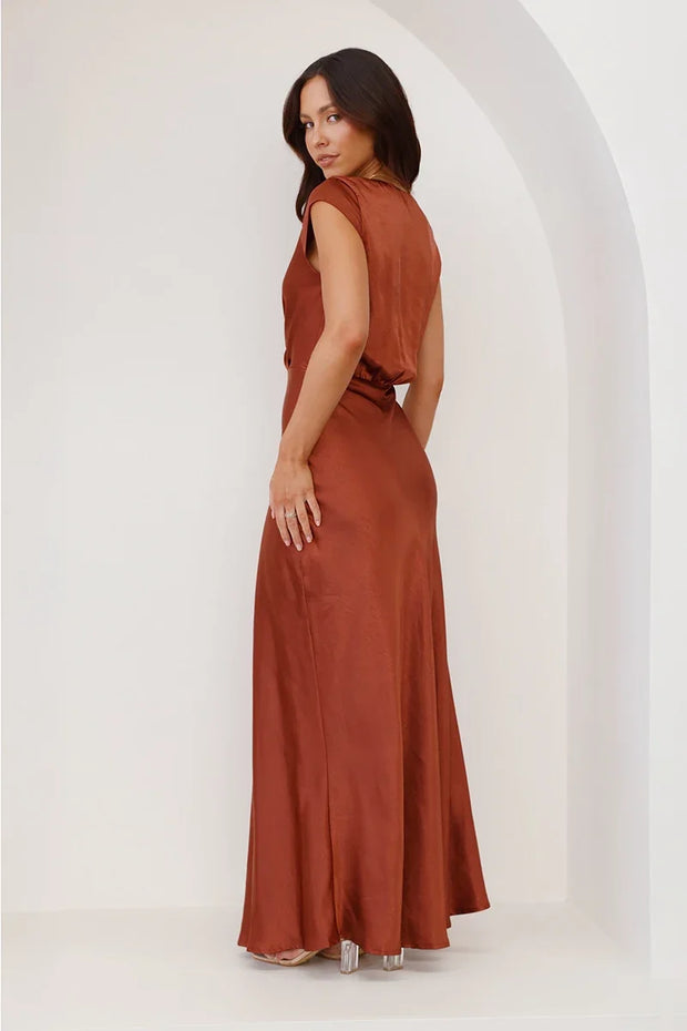 Selma Langes Kleid - Rost