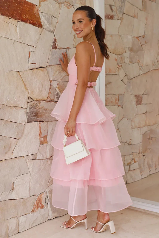Shayla Langes Kleid - Rosa