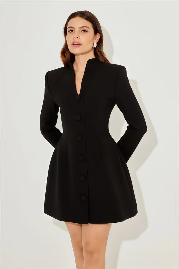 Urban Chic V-Ausschnitt Blazer-Kurzes Kleid