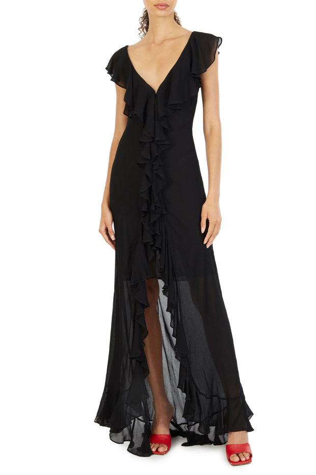 figurbetontes Kleid mit Schlitz und figurbetontem Schnitt