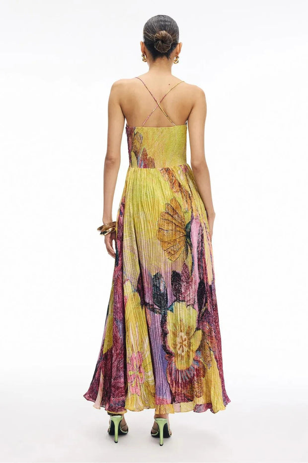Kiara Langes Kleid mit mehrfarbigem Ikat-Muster