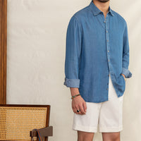 Hemd aus Denim mit weicher Haptik