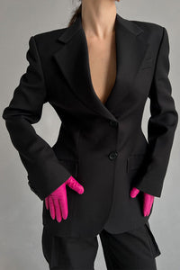 Frühjahrsblazer mit V-Neck und Taillierung