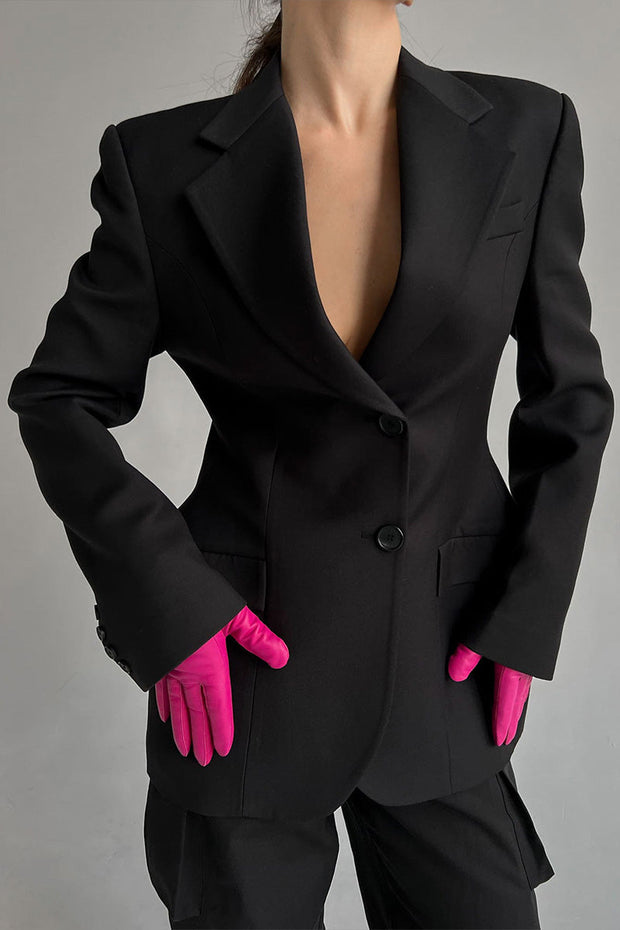Frühjahrsblazer mit V-Neck und Taillierung