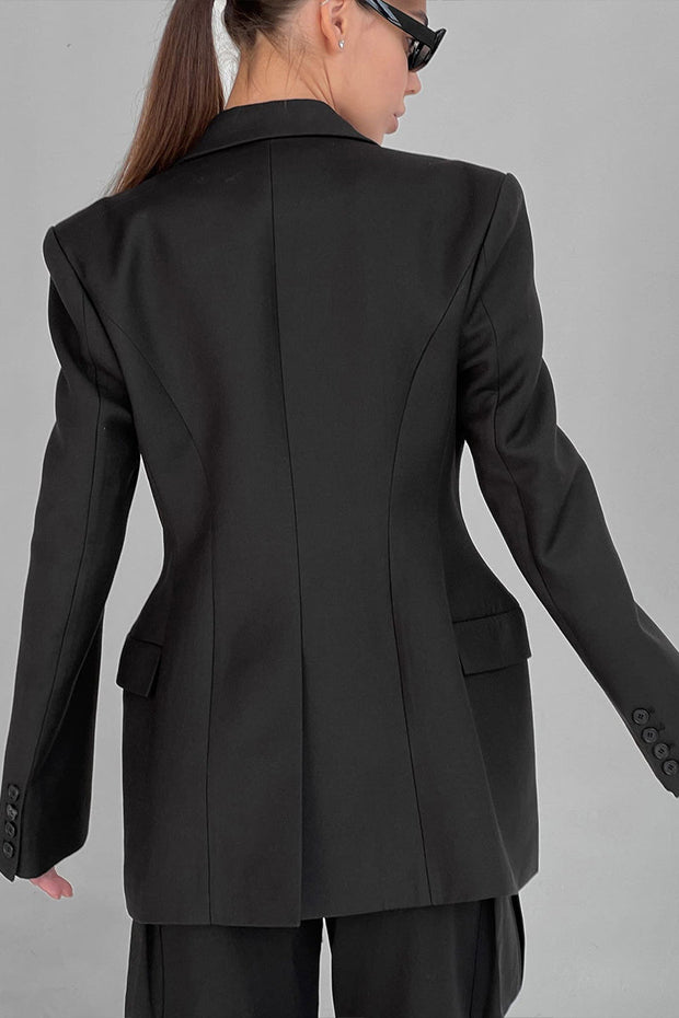 Frühjahrsblazer mit V-Neck und Taillierung