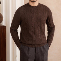 Pullover aus Wollmischung mit Zopfmuster