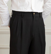 Elegante Winterhose mit hohem Bund und Bundfalten