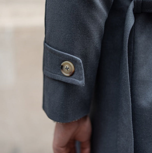 Trenchcoat aus Wollmischung mit Gürtel