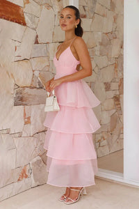 Shayla Langes Kleid - Rosa
