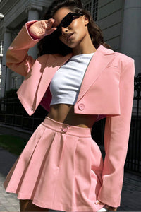 Kontrast Silhouette Cropped Rock Set im modernen Stil