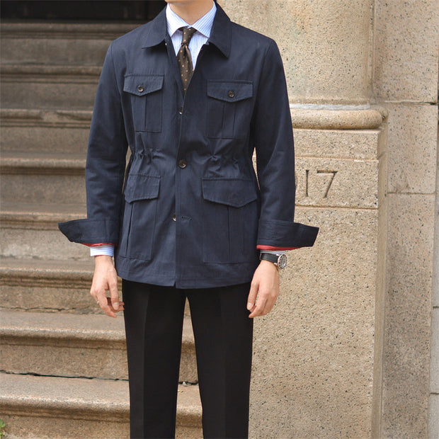 Jacke aus Baumwollmischung mit Safari-Details