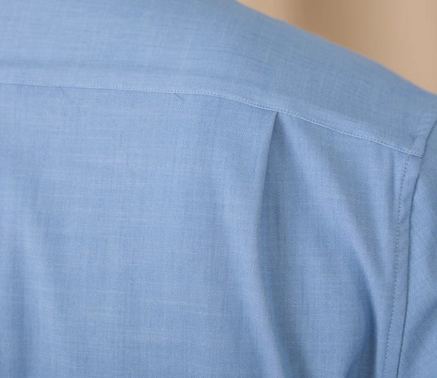 Hemd aus Denim mit einteiligem Kragen, langen Ärmeln und fließendem Fall
