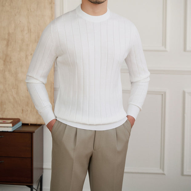 Pullover aus Baumwolle mit Faltenstruktur