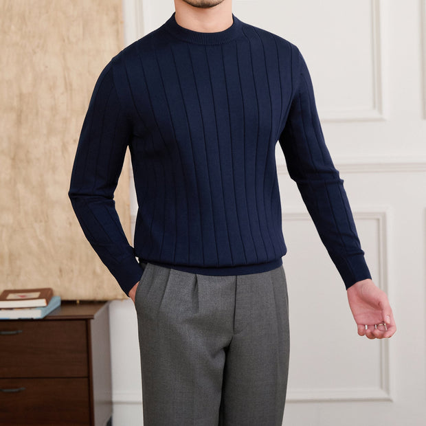 Pullover aus Baumwolle mit Faltenstruktur